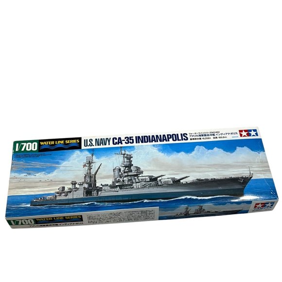 Tamiya Water Line Series U.S. Navy CA-35 Indianapolis Model Kit 1/700 Scale - Picture 1 of 5